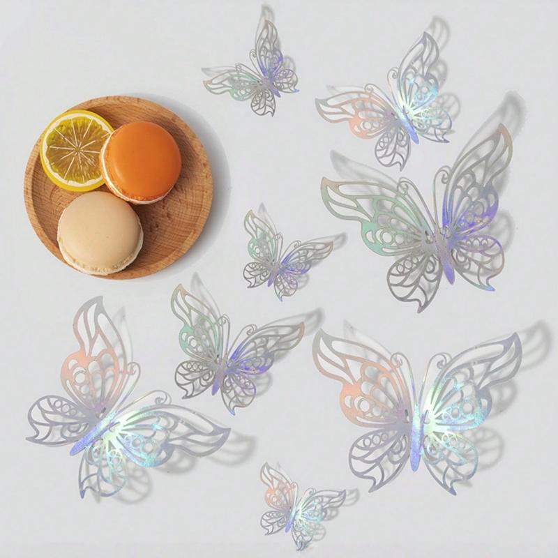 

12pcs/set 3d removable hollow waterproof butterfly stickers, stickers, wall decals, vinyl decals for home decoration