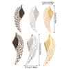 10Pcs Gold Color/Silver/Bronze Filigree Wraps Angel Wings Pendant Metal Crafts For Diy Headwear Jewelry Making Accessories
