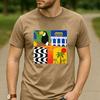 Rio de Janeiro Four Panel Pop Art Cotton T Shirt Brazil Toucan Christ the Redeemer Beach Graphic Unisex Unisex Unisex Streetwear Tee