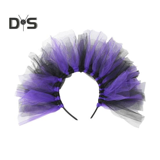 Mardi Gras Glitter Headband for Women Carnival Hairband Costume Accessories Mesh Hair Clip Headpiece for Women Children