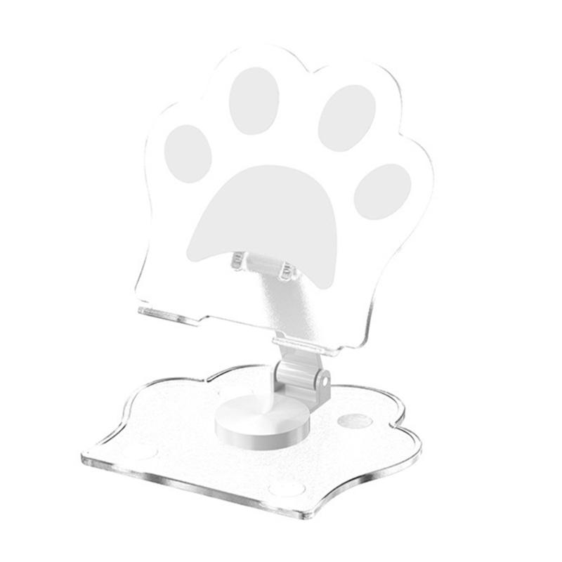 

Strong Acrylic Cats Paws Phone Mount Adjustable Height Desktop Holder Easy to Carry Perfect For Stable Videos Streaming