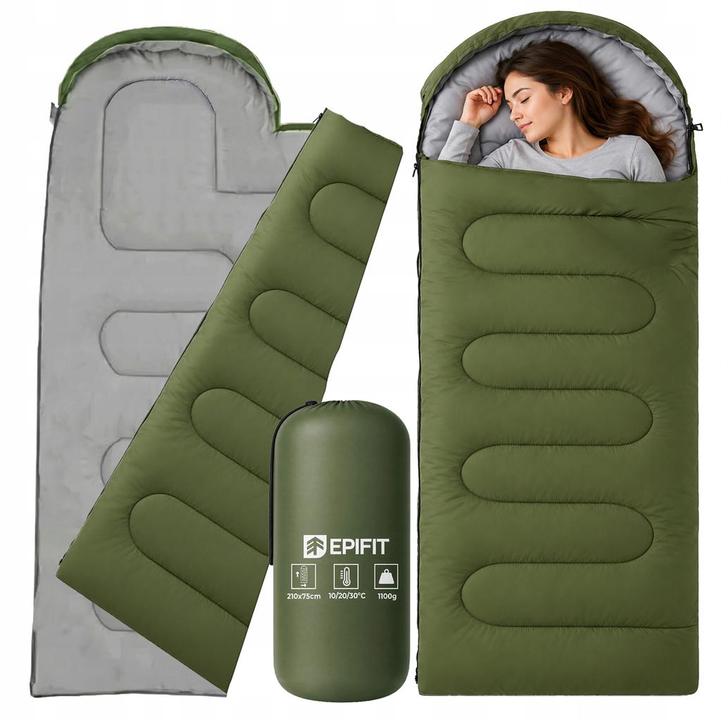 [PACZB] Lightweight camping sleeping bag for a tent, Mummy, 210x75cm, D1170
