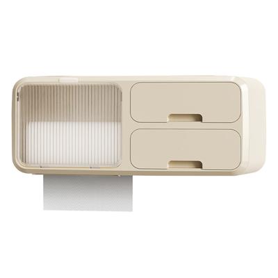 Wall Hanging Toilet Paper Box Waterproof Bathroom Tissue Holder Paper Shelf Multifunctional Storage Box for Kitchen