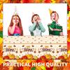 PARSUP 1 Pack Thanksgiving Disposable Tablecloth Party Supplies, Autumn Theme Pumpkin Maple Leaves Fall Tablecloth Plastic Waterproof Tablecover