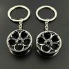 2Pcs Car Modification Wheel Keychain Pendant Wulian Wheel Hub Keyring Alloy Accessories Key Ring Metal Key Chains Creative Gift