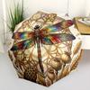 Art Nouveau Dragonfly Compact Travel Automatic Umbrella Compact 8-Rib Lightweight Durable Plastic & Iron Perfect for Outdoor Adventures