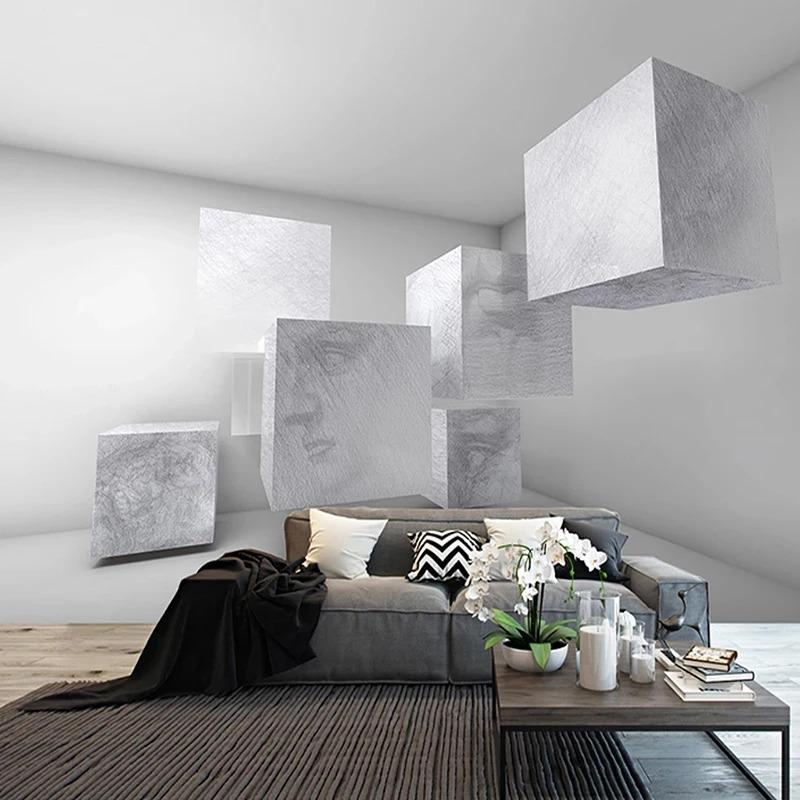 3d Stereo Geometric Wallpaper Living Room Bedroom Study Creative Mural Cafe Background Wall Murals Decor 3d Fresco