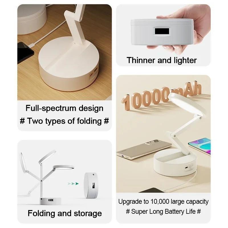 LED Booking Lamp Portable Charging Type USB or Clock Fold LED Desk Lamp Energy Saving Rechargeable Foldable LED Reading Light