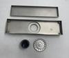 Classic Brushed Surface Rectangle Stainless Steel 304 Concealed Floor Drain Bathroom Use 8*30 CM