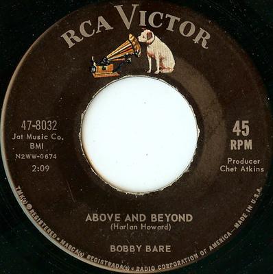7palcová deska BOBBY BARE - Above And Beyond 478032 RCA Victor 1962 US Folk Použitá