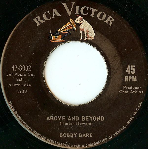 

7inch Record BOBBY BARE - Above And Beyond 478032 RCA Victor 1962 US Folk Used