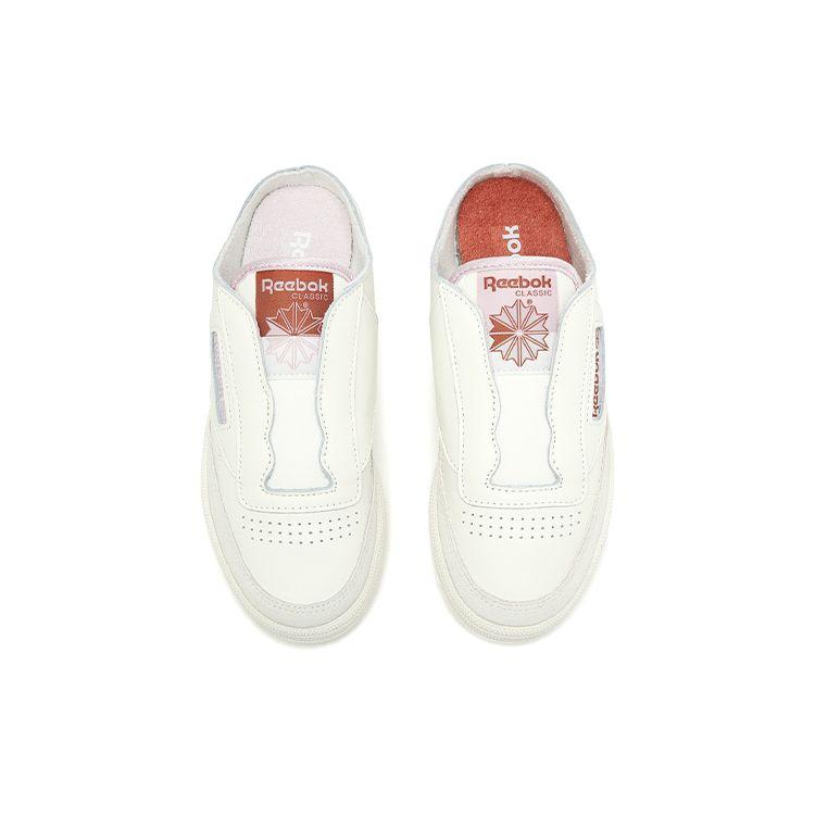 Reebok Club C Laceless Mule Chalk Women Sneakers White Baked-Earth Frost-Berry GZ5319
