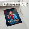 Personalized Crystal Velvet Carpet,Lady Gaga Custom Printed Name, Plush Area Rug For Home Indoor Decor