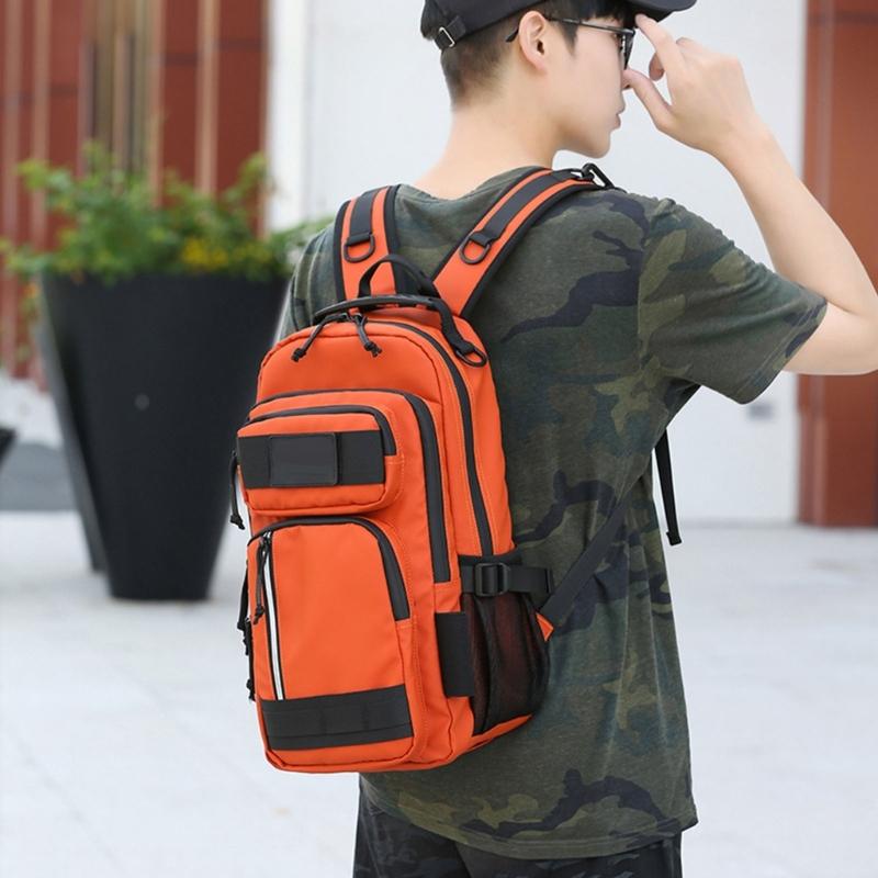 Fishing Backpack with Rod Holder Large Capacity Water Resistant Fishing Tackle Bag for Outdoor Fishing, Camping, Hiking