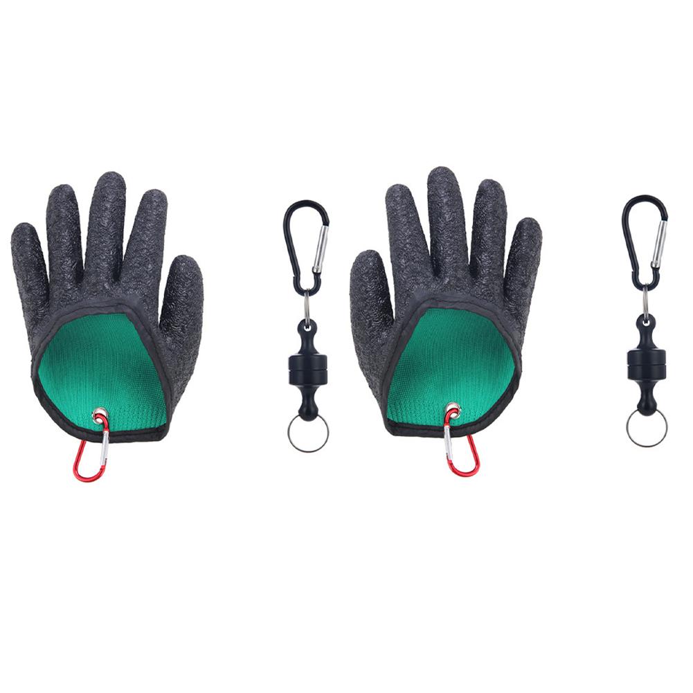 Fishing Glove With Magnet Release, Fisherman Professional Cut Proof Puncture Proof Fishing Gloves, Fish Handling Gloves With Strong Magnetic Buckle Fo