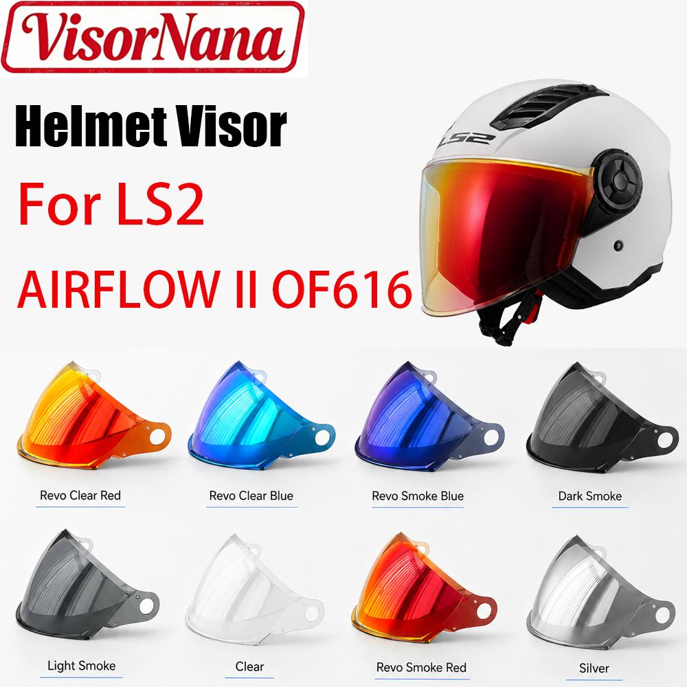 Visor for LS2 - AIRFLOW II OF616 Sun Visor Original Accessories Open Face Motobike Helmet Color Lens Viseira CapaceteSpeed Sensors 6