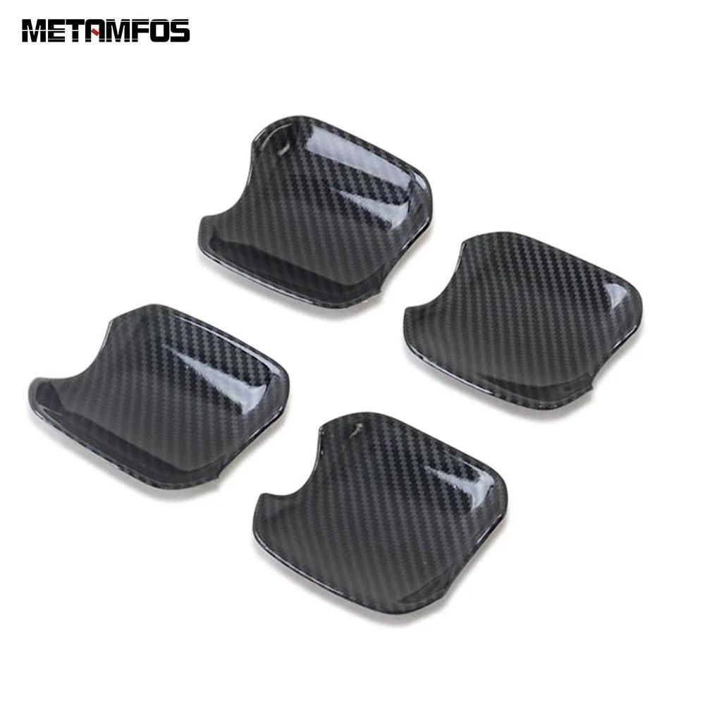 For Subaru Forester SK -   Carbon Fiber Side Door Handle Bowl Cover Trim Protection Cap Accessories Car Styling