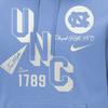 Nike UNC Club American Style Hoodie With Letter Print And Drawstring Men Hoodies Sky-Blue FN7839-448