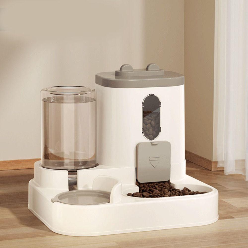 With Water Fountain Automatic Cat  Water  Feeder Dry Wet Separation Cat Dog Food Bowl  Cats