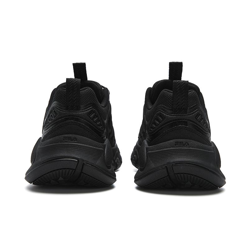 FILA TRUFFLE Cushioning Abrasion Resistant Lightweight Height Increasing Low top Chunky Sneakers Women's Black F12W611104FBK