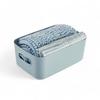 Shower Set - TODAY - UTILITY - Basket, Mat, Curtain - Blue