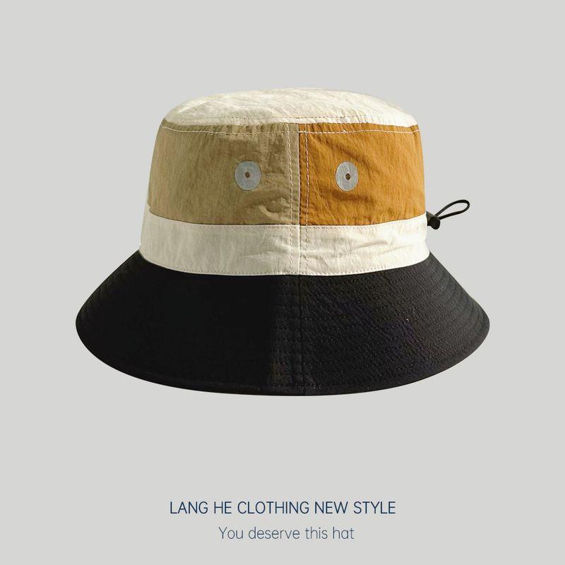 

Японский стиль, сочетание цветов, панама, уличная шляпа от солнца, женская, летняя, водонепроницаемая, защита от УФ-лучей, для пеших прогулок, кемпинга, быстросохнущая шляпа рыбака Black 56-58cm