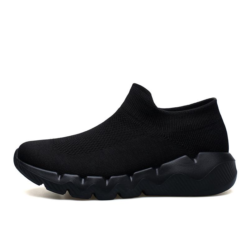 Red Knit Men's Sock Shoes Slip-on Lightweight Casual Sneakers Unisex Big Size 48 Non-slip Comfortable Sport Shoes Women Sneakers