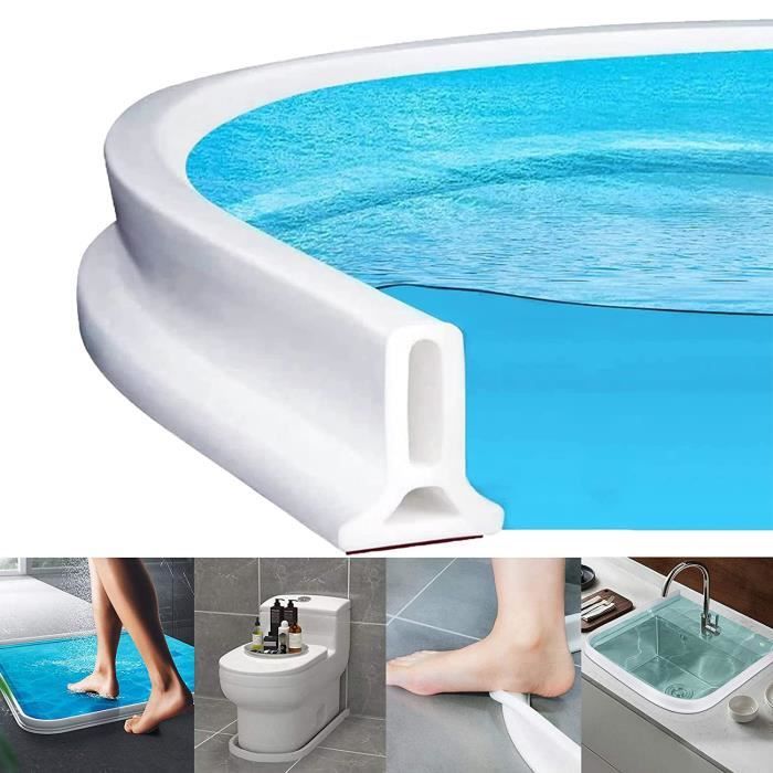 Barrière de Douche - 100cm - Pliable - Silicone - Résistant à la moisissure