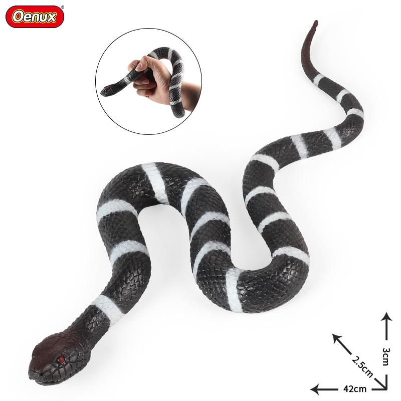 Oenux Reptile Simulation Snake Spider Lizard Insect Animals Model Action Figures Fun Anti Stress Soft TPR Halloween Toy Kid Gift