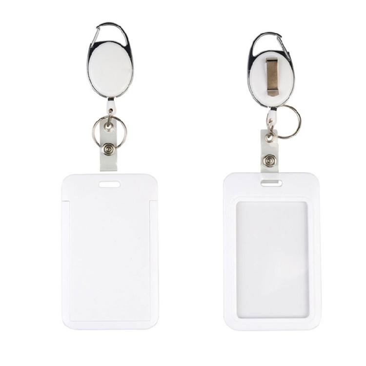 Elegant Vertical ID Badge Holder with Retractable Reel Suitable for Business Professional and Frequent Travelers
