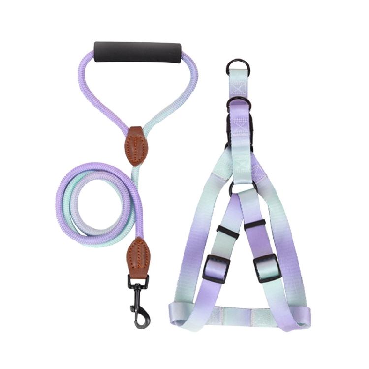 Dogs Harness & Leash Colorful Small Medium Dog Chest Belt Colorful Harness Rope