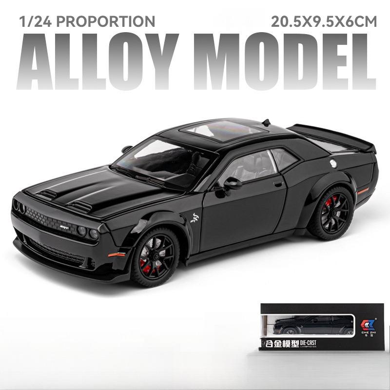 1/24 Dodge Challenger Hellcat Autíčka litá Metel Auta Hračka Tahni zpět Modely aut Hellcat se zvukem a světlem Hellc pro děti