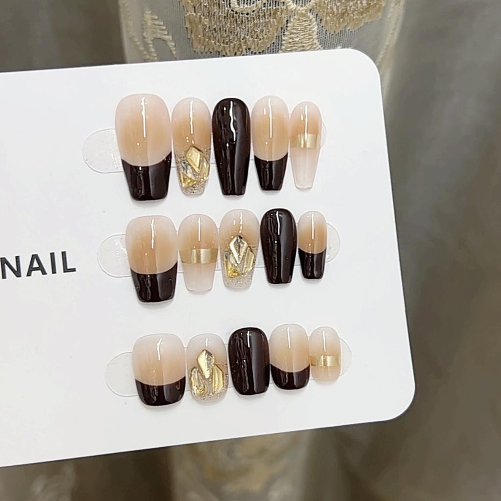 Pure Handmade Phototherapy Wear Nail Art Marrard Small Fragrance Style Finished Product Reusable Nail Art Patch