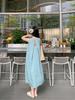 2026 Women's Summer French Backless Sleeveless Pleated Sling Dress