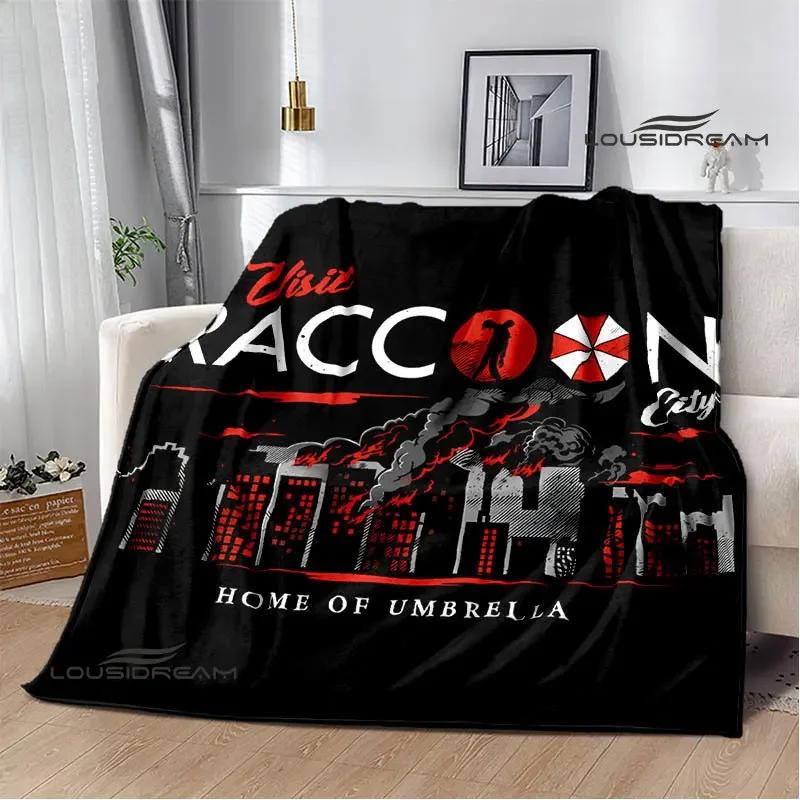 Biochemical Umbrella Printed Blanket Kids Warm Blanket Flannel Soft and Comfortable Blanket Home Travel Bedding Gift