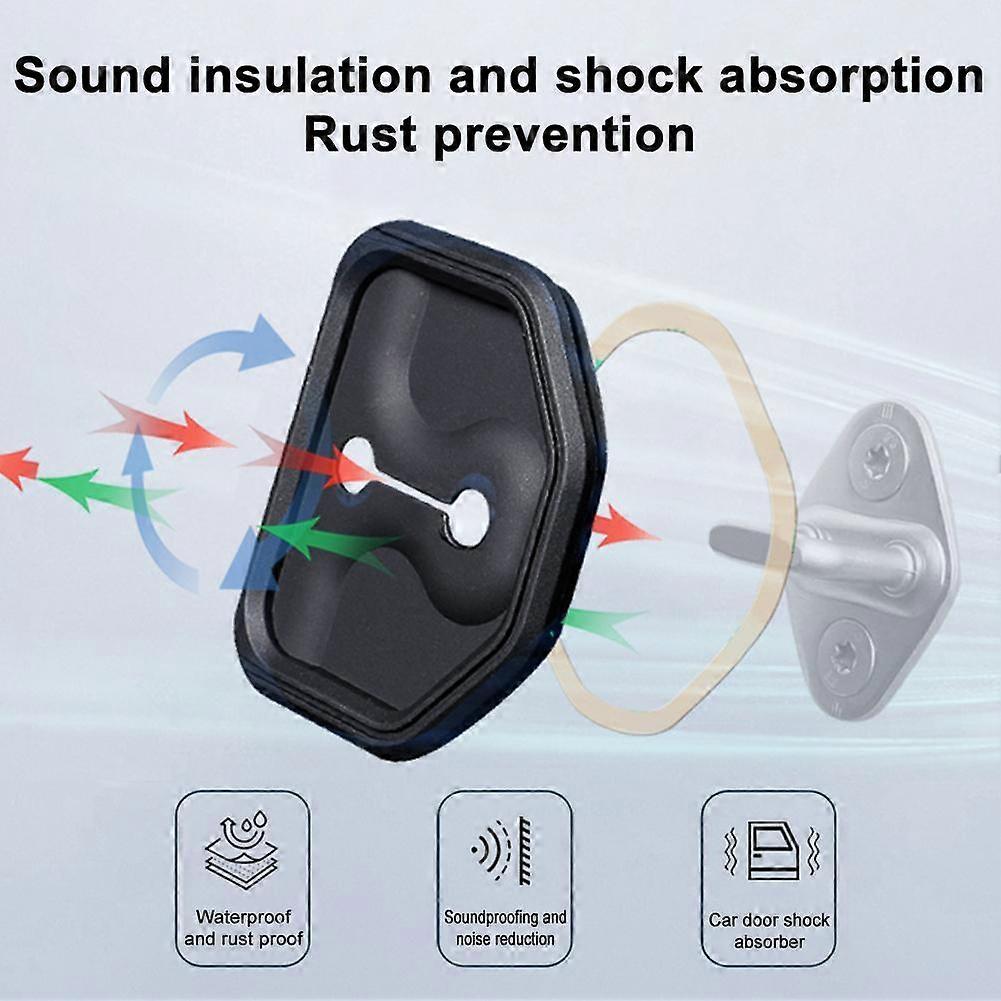 4 Pcs Anti-rust Silicone Door Lock Cover Lock Buckle Mute for EX30