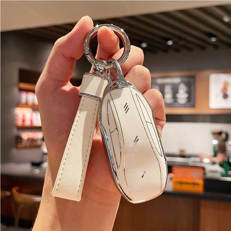Tpu Car Key Case For Saic Im Zhiji Ls7 L7 Pro Ls6 L6 Ls9 Max Accessories Keychain Remote Cover Shell Ring Holder Fob Housing