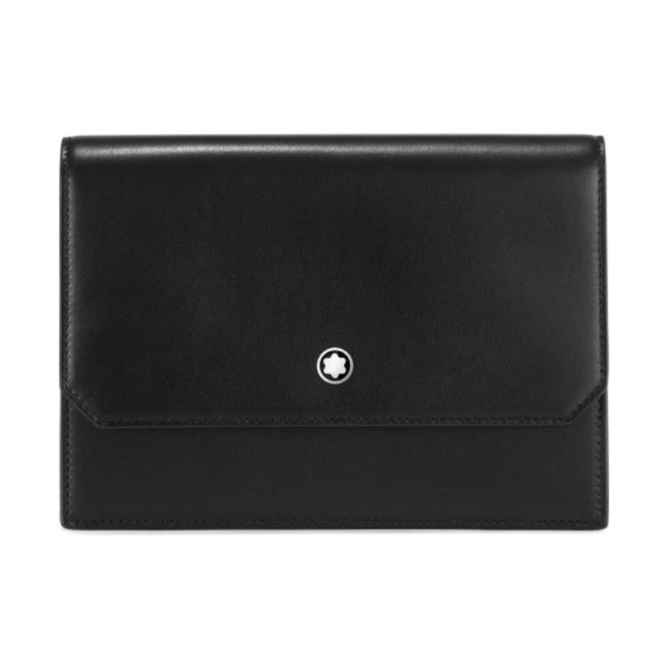 

Montblanc Meisterstück Series Iconic Print Pattern Snap Closure Mini Clutch Men clutch Black 129901 Shopping Bag Set(Basic Set+Shopping Bag)