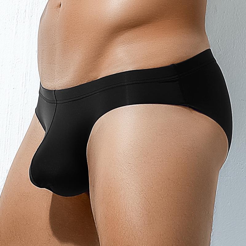Men's Ice Silk Ultra-Thin Breathable Briefs - Sexy, Transparent Summer Underwear