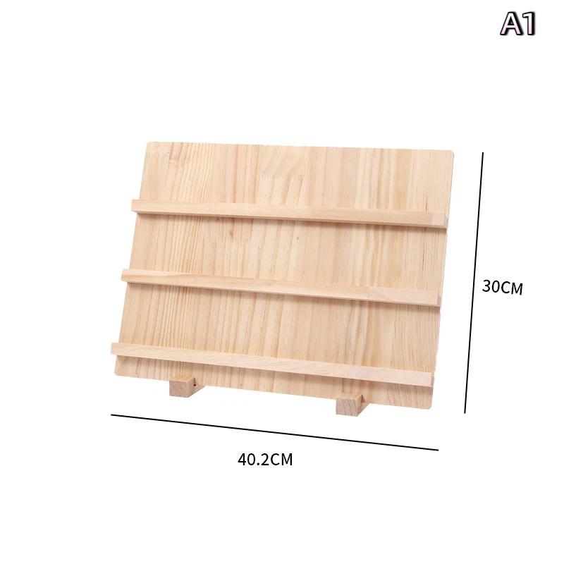 

Wood Earrings Bangle Nail Display Stand 3/4/5 Layers Solid Counter Jewelry Stand With Base Fake Nail Tip Cardboard Earring Stud A1