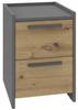 Altivo 2Sw Bedside Table, Artisan Oak-Anthracite, 2 High Drawers, Table