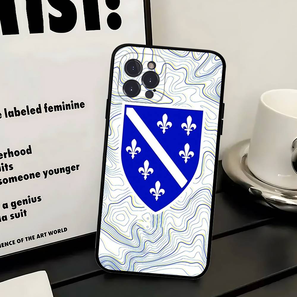 Bosnia And Herzegovina Passport Phone Case For Iphone 16 15 17 13 14 12 11 Pro Max Plus Black Shell Cover Case