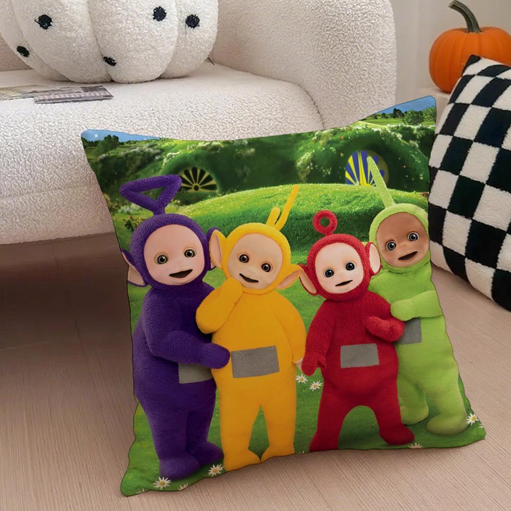 Cute teletubbies Cushion Cover Throw Pillow Cover Hidden Button Durable Polyester Chair Cushion 30X30cm