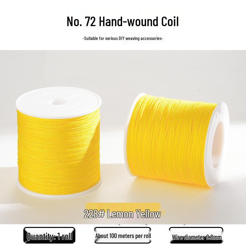 Mehrfarbig Nein. 72 Handgeflochtenes Perlenkordel-Set - Strapazierfähiges Knoten- & Armbandmaterial