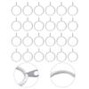 12/24pcs Curtain Rings Hanging Hooks For Curtains Rods Pole Heavy Duty Curtain Rod Hook Iron Rings Hardware Hanging Hooks