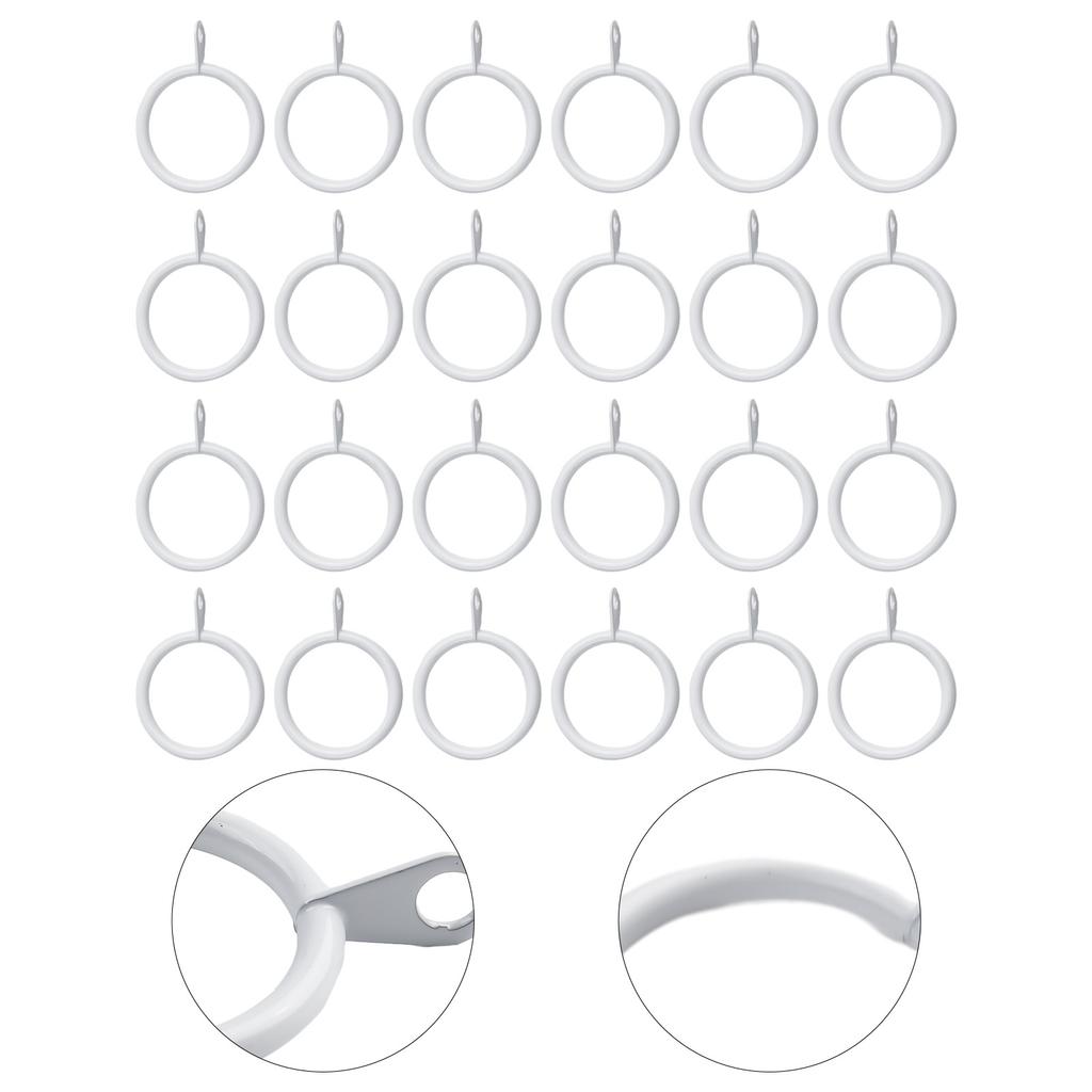 12/24pcs Curtain Rings Hanging Hooks For Curtains Rods Pole Heavy Duty Curtain Rod Hook Iron Rings Hardware Hanging Hooks