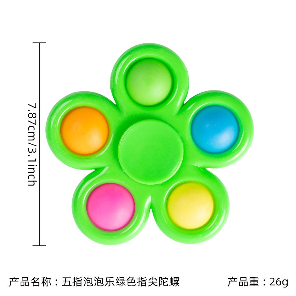 Tie Dye Simple Fidget Spinner Pop Finger Toys Push Bubble Hand Spinner for ADHD Anxiety Stress Relief Sensory Gifts for Kids