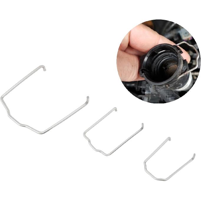 3Pcs Radiator Hose Retaining Spring Clip, Horse Shoe Clip Clamp for BMW E39 E38 E60 E90 745Li X5 E46 (3)