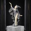 High-end Photography Prop Mysterious Black Cloak Witch Queen Resin Statue, Gothic Elegant Female Stylized Sculpture Figurine, Dark Art for Entryway