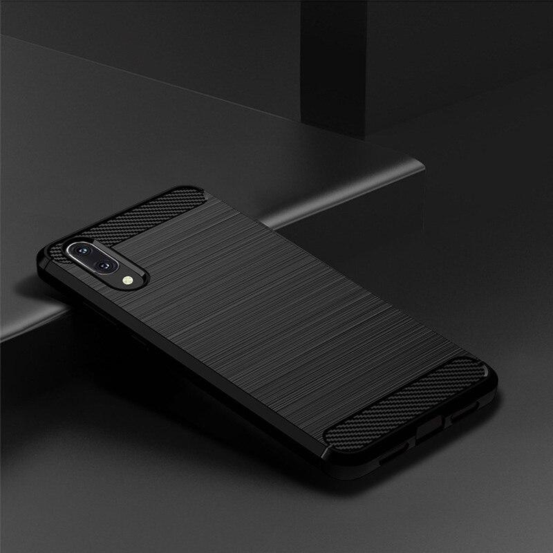 

Противоударный мягкий силиконовый чехол для Huawei P20 Чехлы из углеродного волокна для p 20 Huawei Полная защитная задняя крышка Coque Fundas huawei P20 чёрный